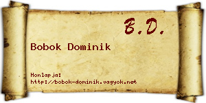Bobok Dominik névjegykártya