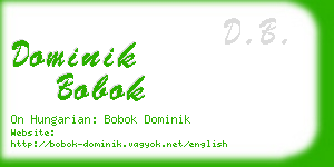 dominik bobok business card
